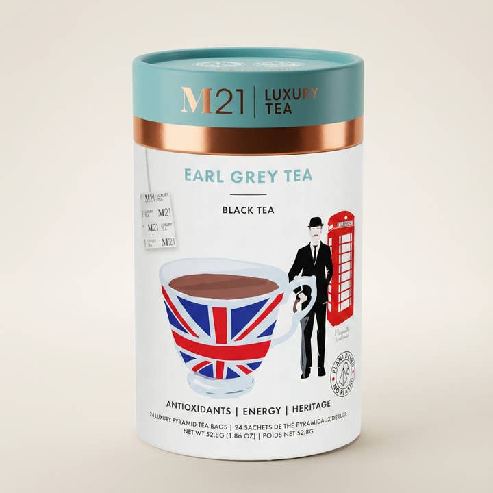 Earl Grey Chá Preto de Luxo | Canadiano | 24un por atacado de Tega Organic Tea