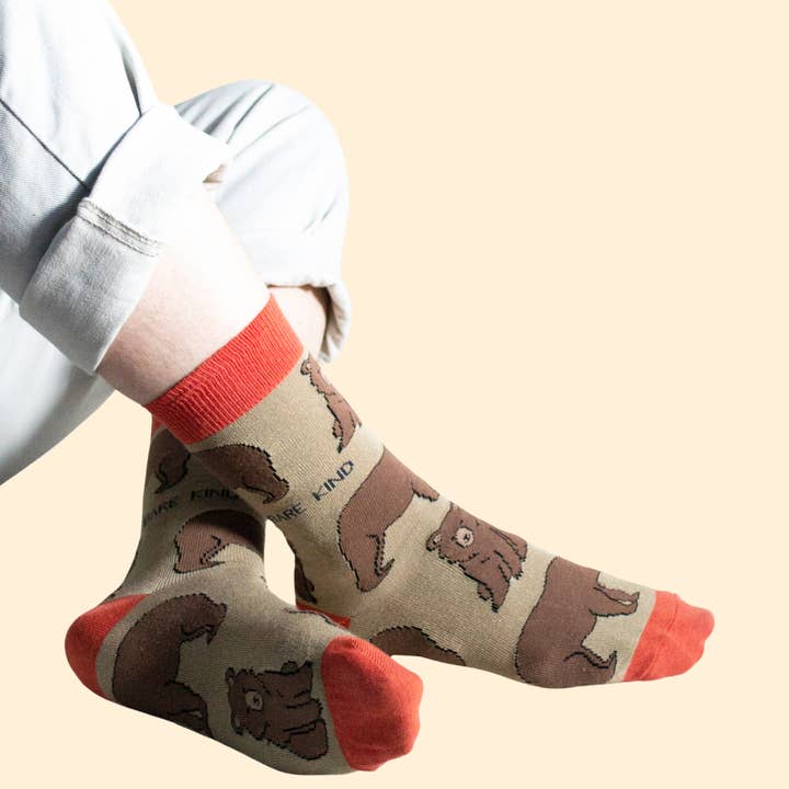 Bare Kind Socks - Vendita all'ingrosso Calzini - Unisex - Calzini Himalayan Bear | Calzini in bambù | Calzini marroni4