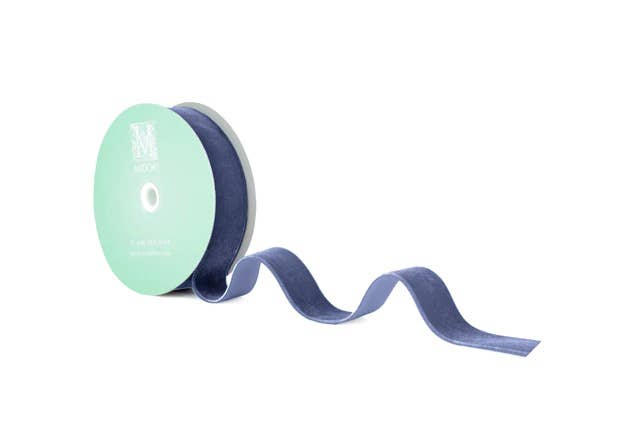 MIDORI Inc. – wholesale Ribbon – Gift wrapping – Japanese Velvet Ribbon - Dusty Blue1
