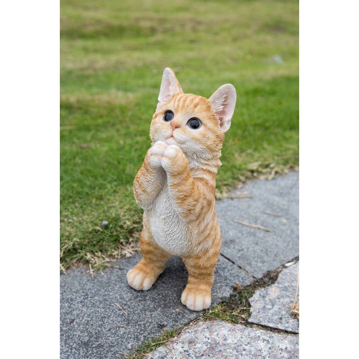 Hi-Line Gift Ltd. - Wholesale Decorative Figurine - Playing Orange Tabby Kitten Statue1