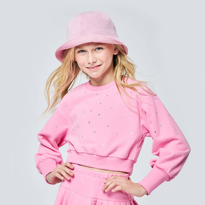 RHINESTONE TRIMMED L/S SWEATSHIRT for wholesale by Hannah Banana , Baby Sara