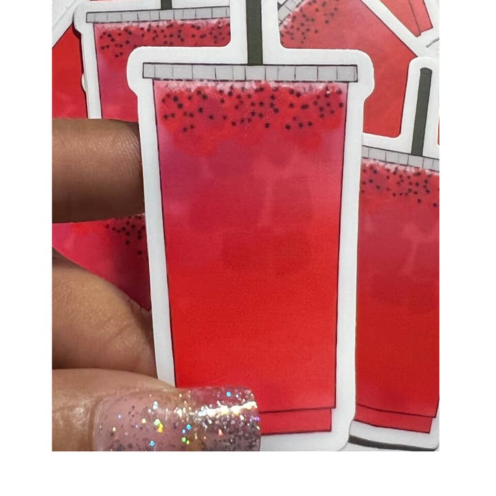 Strawberry acai drink sticker for wholesale by Forever Elior Co.