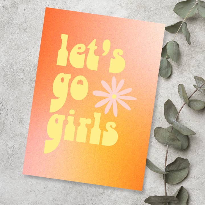 Junggesellinnenabschiedskarte | Auf geht's, Mädels | Küsten-Cowgirl für den Großhandel von JoeyPrints