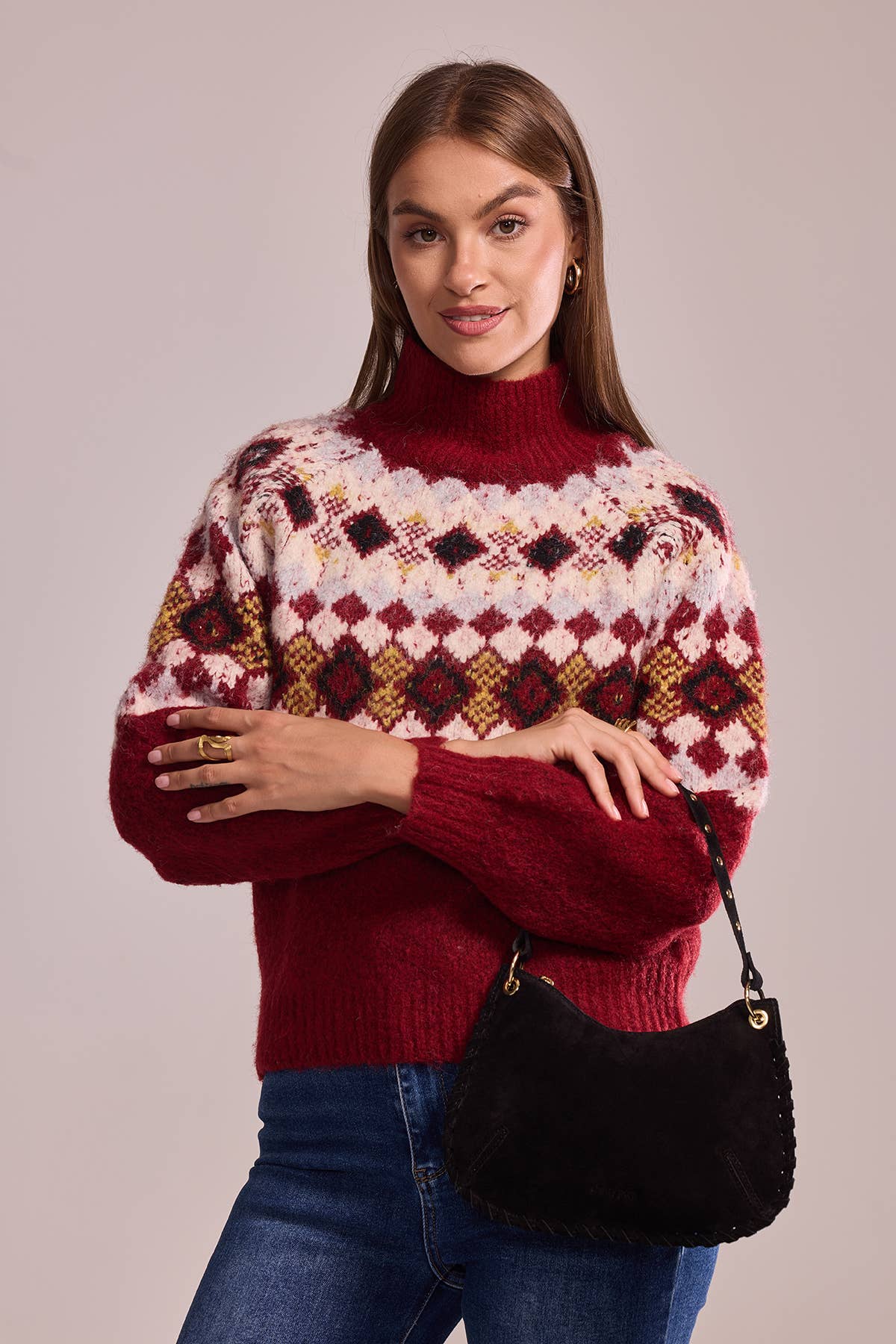 Cherry Paris - Wholesale Shoulder Bag - Women's - JOËLLE SUEDE Bag - 41872