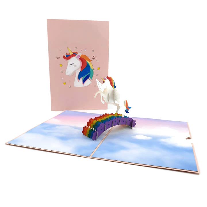 Color Pop Cards - Wholesale Birthday card - Magical Flying Unicorn 3D Pop Up Card3