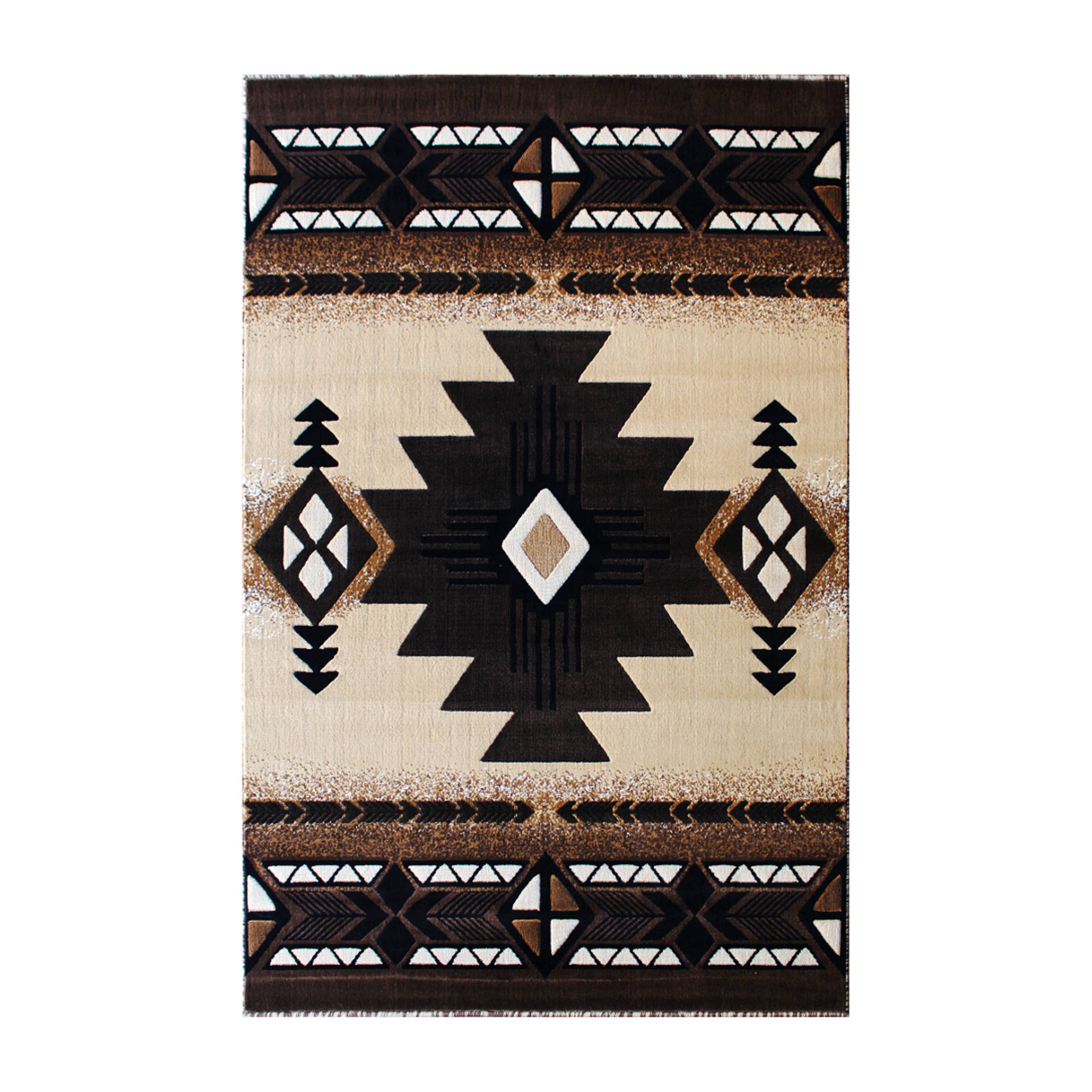 8' x 10' Brown Rustic Southwest Style Area Rug for wholesale on Faire1