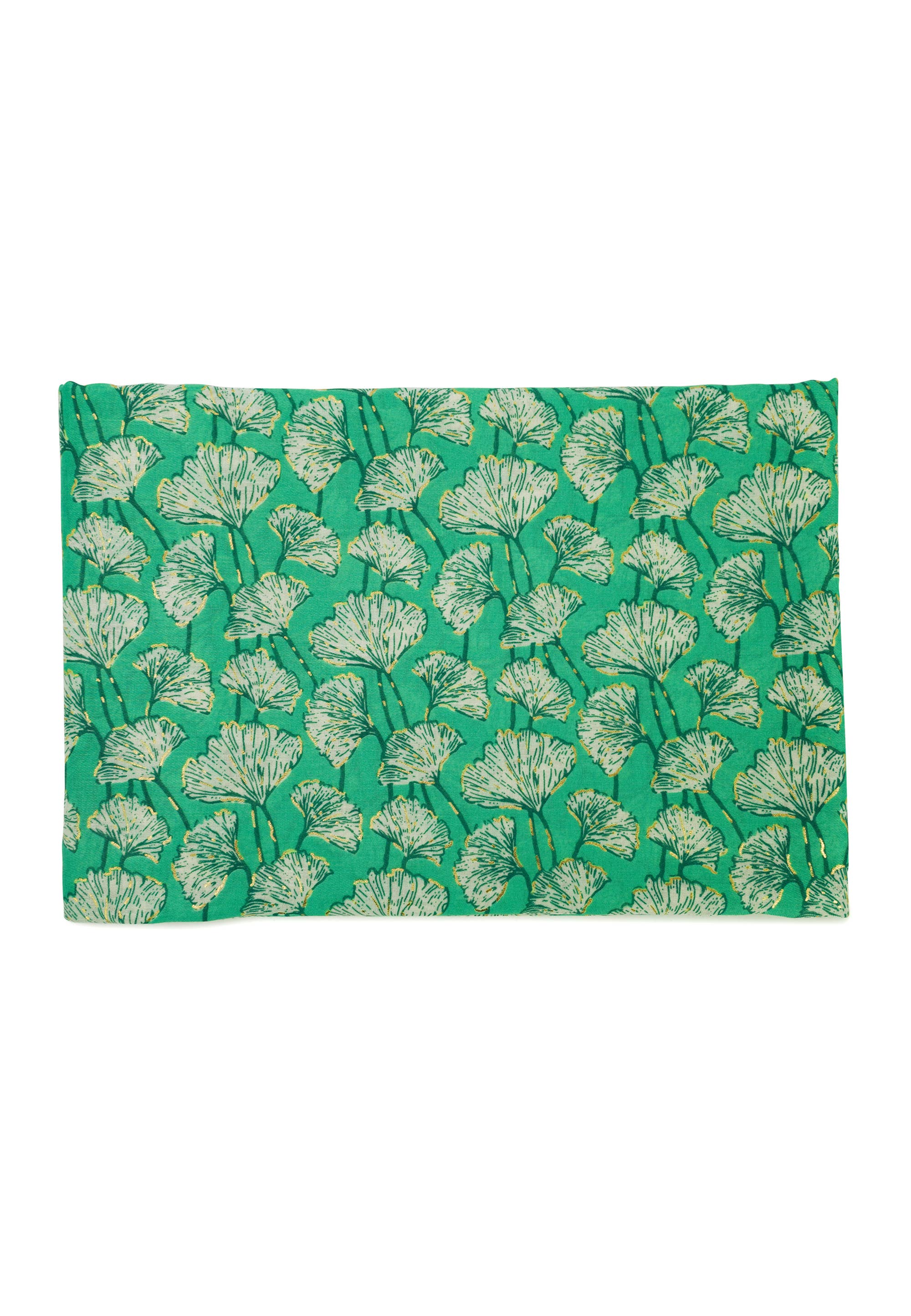 HJS – wholesale Scarf – Women's – Printed scarf 'CLOVER' - made of viscose with golden print1