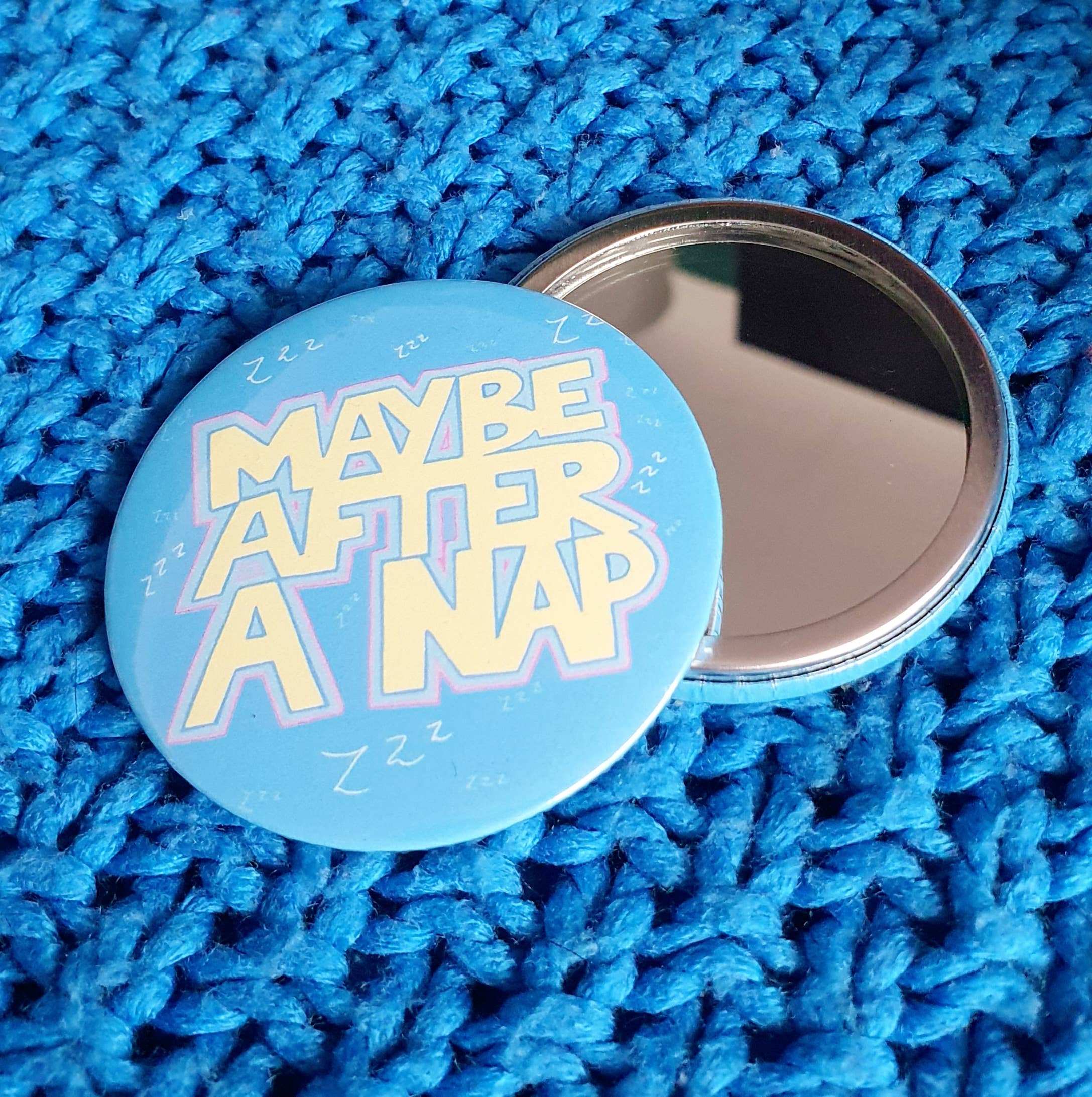 Hashley Art – wholesale Compact mirror – Maybe after a nap pocket mirror2