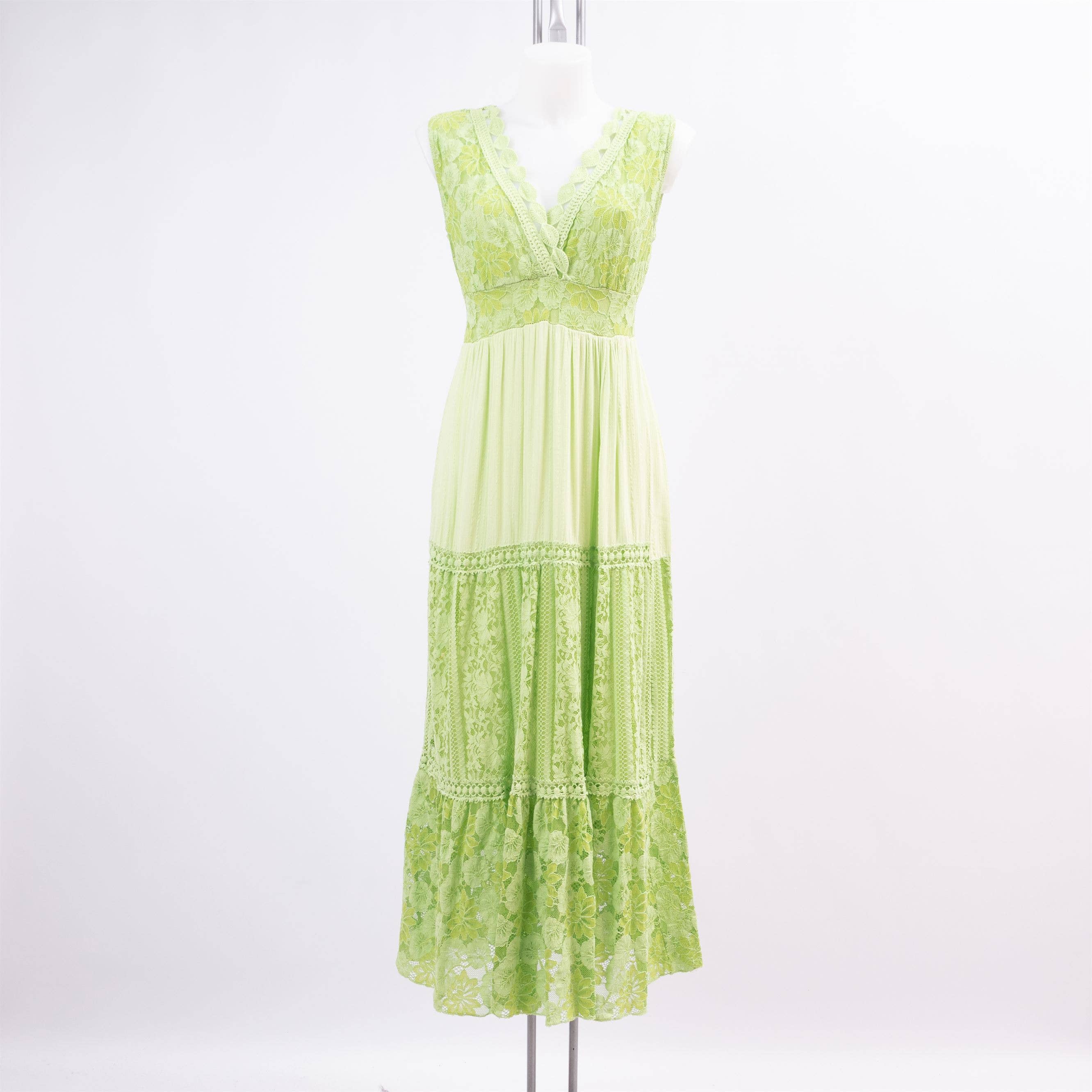 Cecile Wang - Vente Robe – femme - Robe longue avec broderie anglaise 22596743