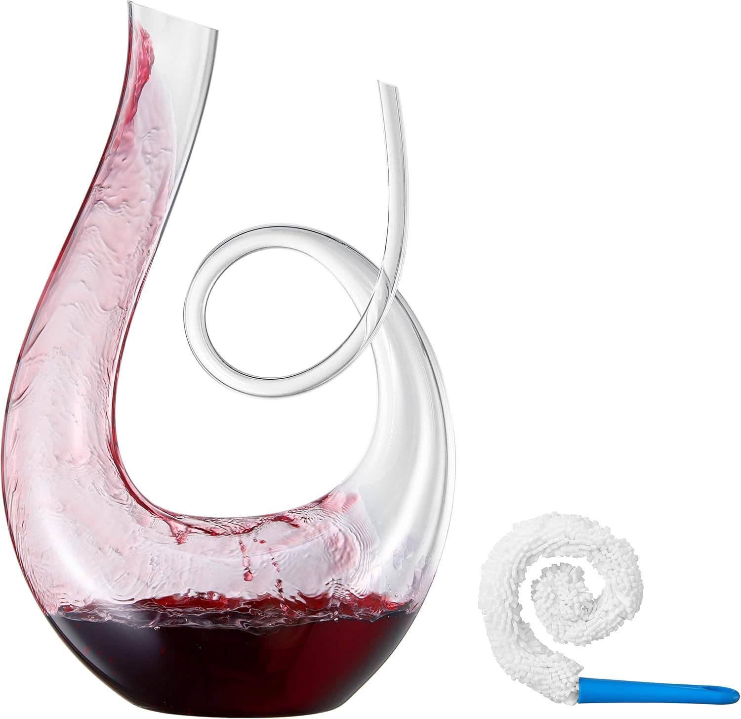 The Wine Savant /  Khen Glassware - Wholesale Karaf - Swirl wijndecanteerkaraf van handgeblazen kristalglas1