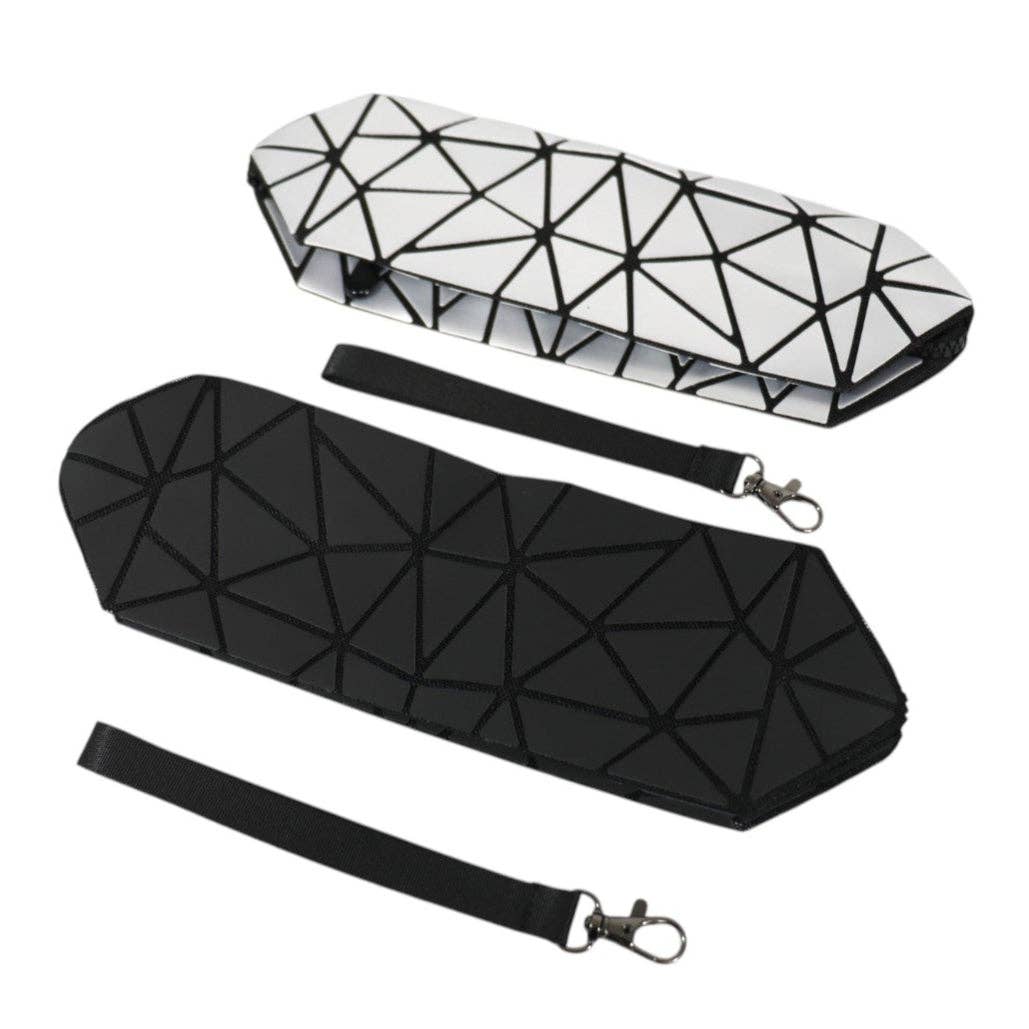 ASSORTED Geometric Triangle Pattern Makeup Pouch JB5526-14. (12PC) for wholesale on Faire17