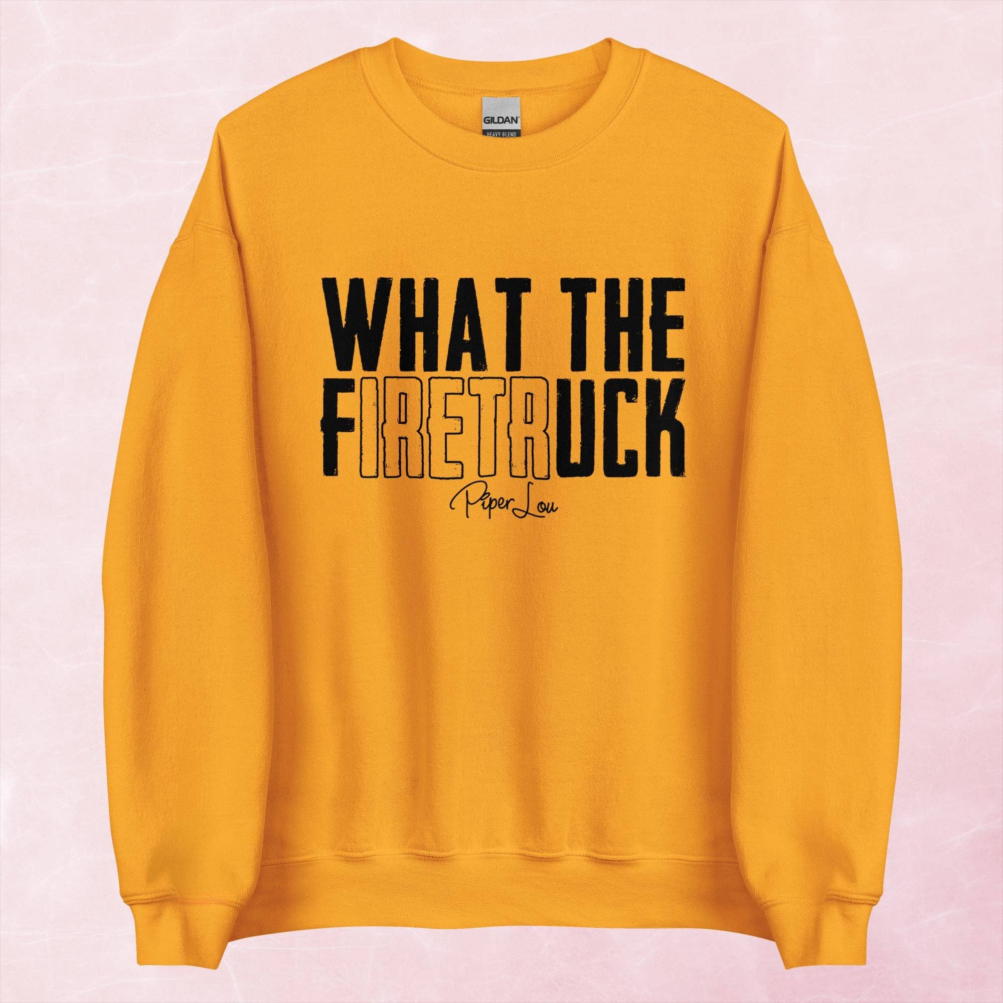 Piper Lou Collection - Wholesale Graphic Sweatshirt - Women's - What The Firetruck Graphic Crewneck Sweatshirt5