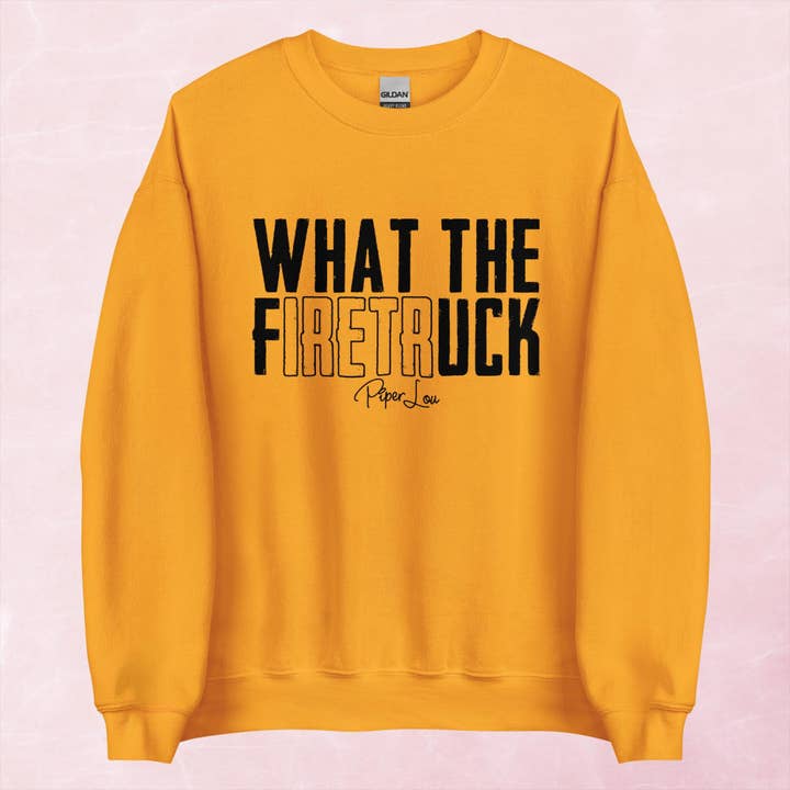 Piper Lou Collection - Wholesale Graphic Sweatshirt - Women's - What The Firetruck Graphic Crewneck Sweatshirt5