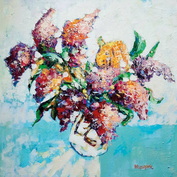 ANP001 Bouquet Lilás por atacado de Dry Red Press