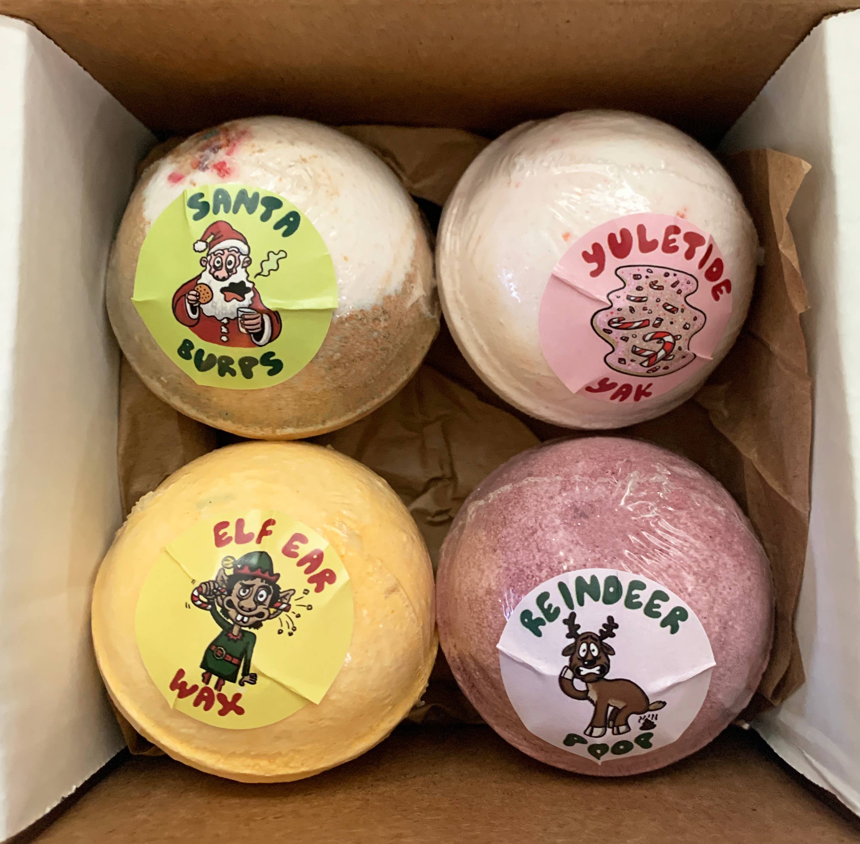 Funky Fresh Kids – Großhandel Badebombe/-sprudeltabletten – OH, WER HAT! Lustiges Weihnachts-Badebomben-Geschenkset4