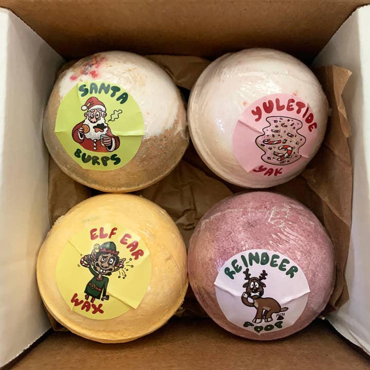 Funky Fresh Kids - Wholesale Bath bomb/fizz - HO HO HA! Hilarious Holiday Bath Bombs Gift Set4
