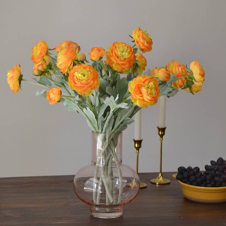 Sweet Home Deco - Wholesale Artificial Flowers - 19'' Silk Ranunculus Single Spray Flowers, Spring Ranunculus8