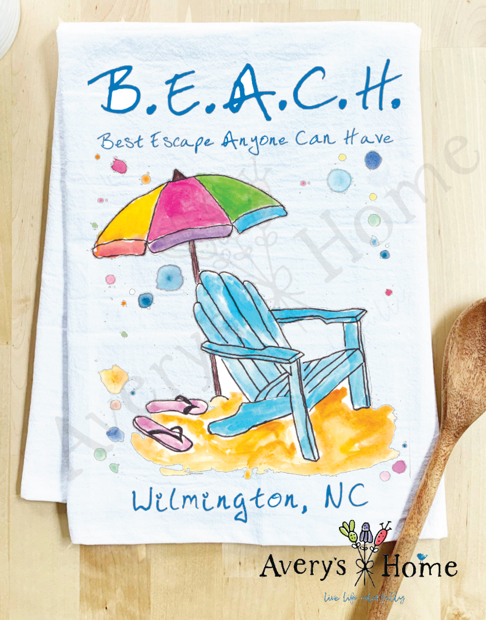 Avery's Home - Wholesale Tea Towel - Beach Vacation Souvenir Customizable Tea Towel18