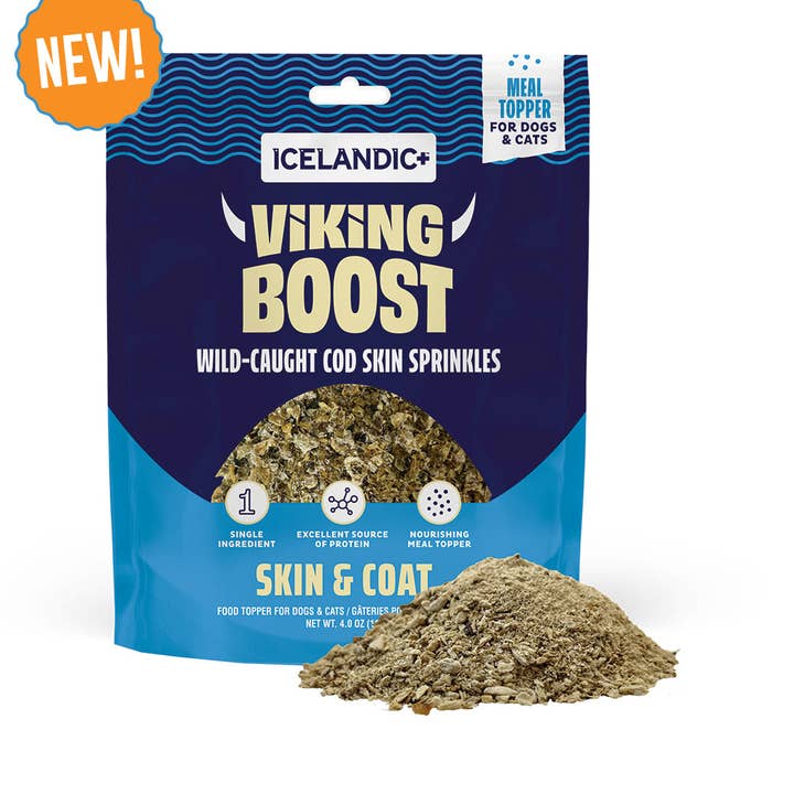 Viking Boost Wild-Caught Cod Skin Sprinkles for Skin & Coat for wholesale by Icelandic+