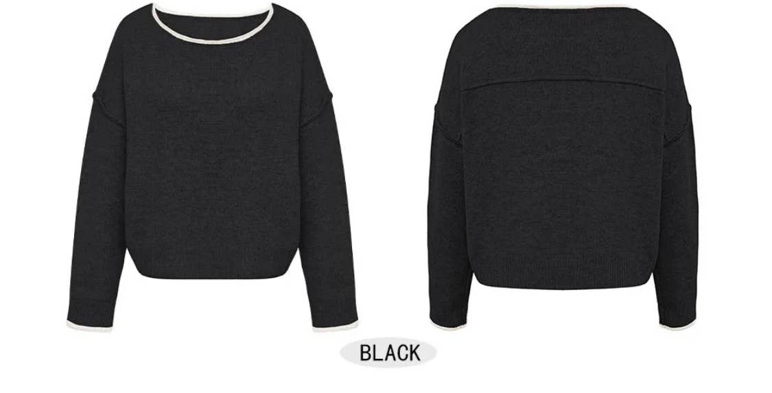 Serenity Collective - Wholesale Knit Sweater - Women's - Color-block Knit Sweater5