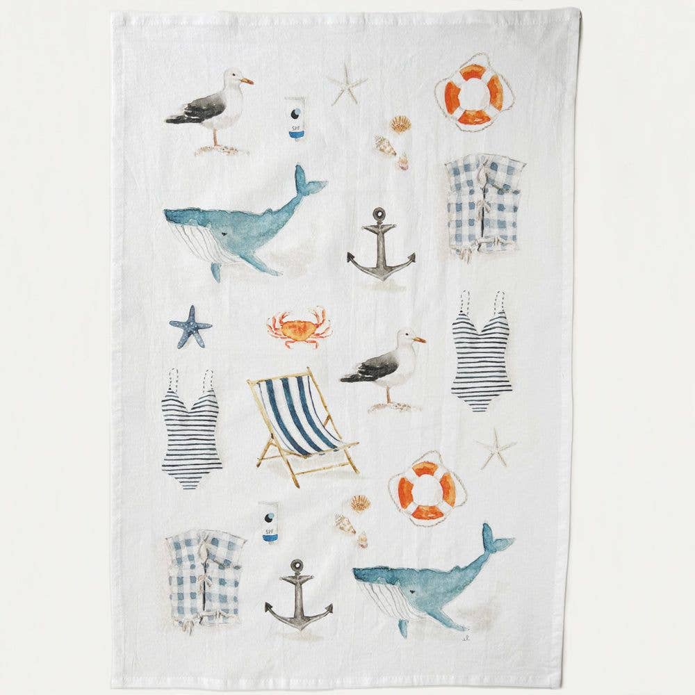 emily lex studio - Wholesale Tea Towel - seaside tea towel1
