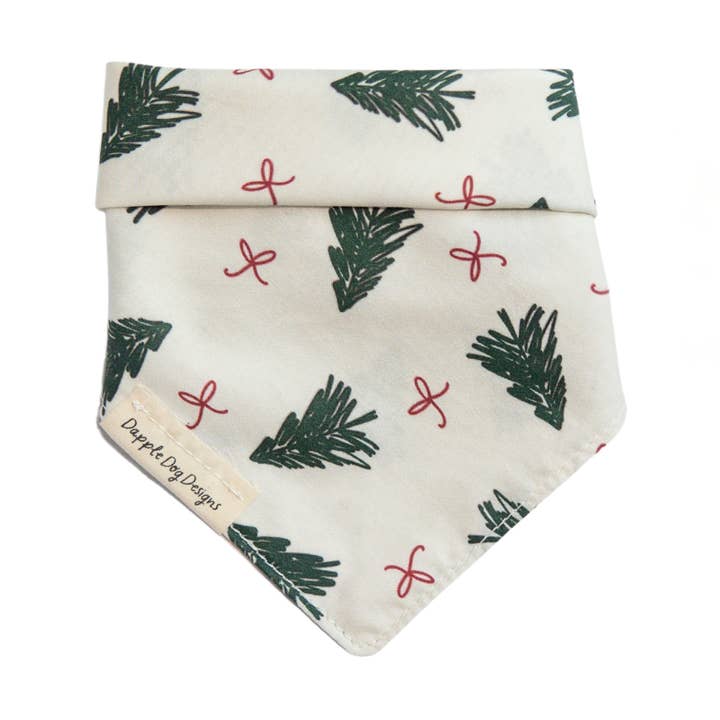 Evergreen Trees Bandana - Christmas Dog Bandana for wholesale by Dapple Dog Designs
