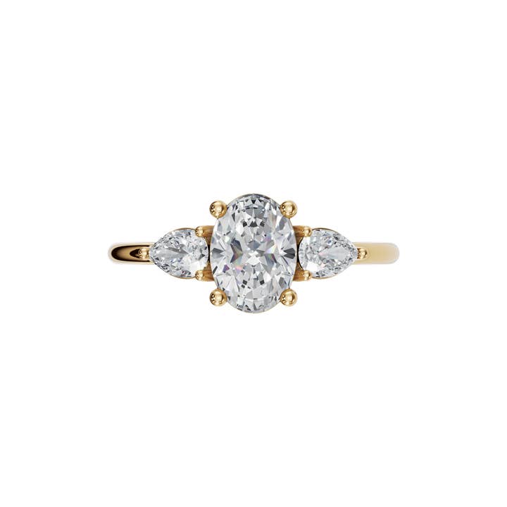 14k Gold Diamond Cluster Rings, Stacking Ring for wholesale by PureYou Jewelry