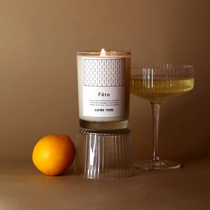 Living Thing - Wholesale Jar/Filled Candle - Fête: Champagne + Lemon Peel Candle