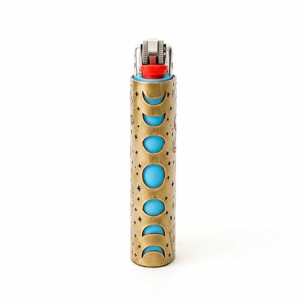 The Retrograde Shop - Wholesale Lighter - Celestial Magic Ritual Brass Lighter Case1