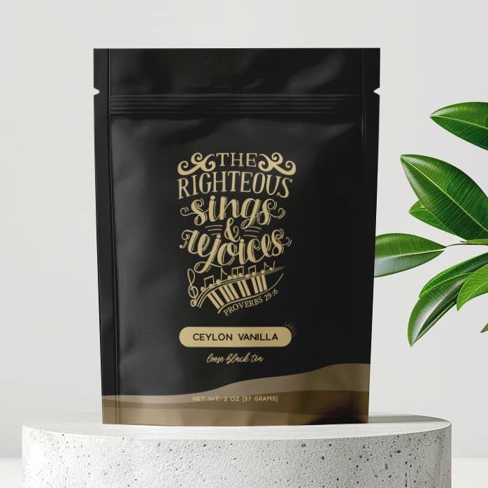 Bible Verse Tea - Ceylon Vanilla Black Tea Stand Up Pouch for wholesale by Little Prayer Tea Company