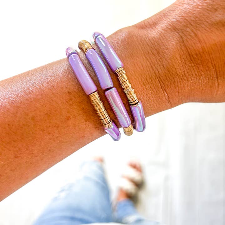 Savvy Bling - Wholesale Beaded Bracelet - Metallic Tube Bracelets18