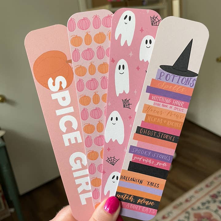 Spooky Cute Fall Bookmark Set | Halloween Bookmark Set of 4 for wholesale by ECLetters