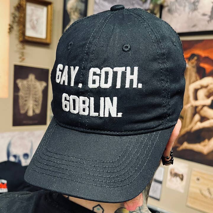 Witchwood Bags - Wholesale Baseball Cap - Unisex - Gay. Goth. Goblin. - Embroidered Dad Hat