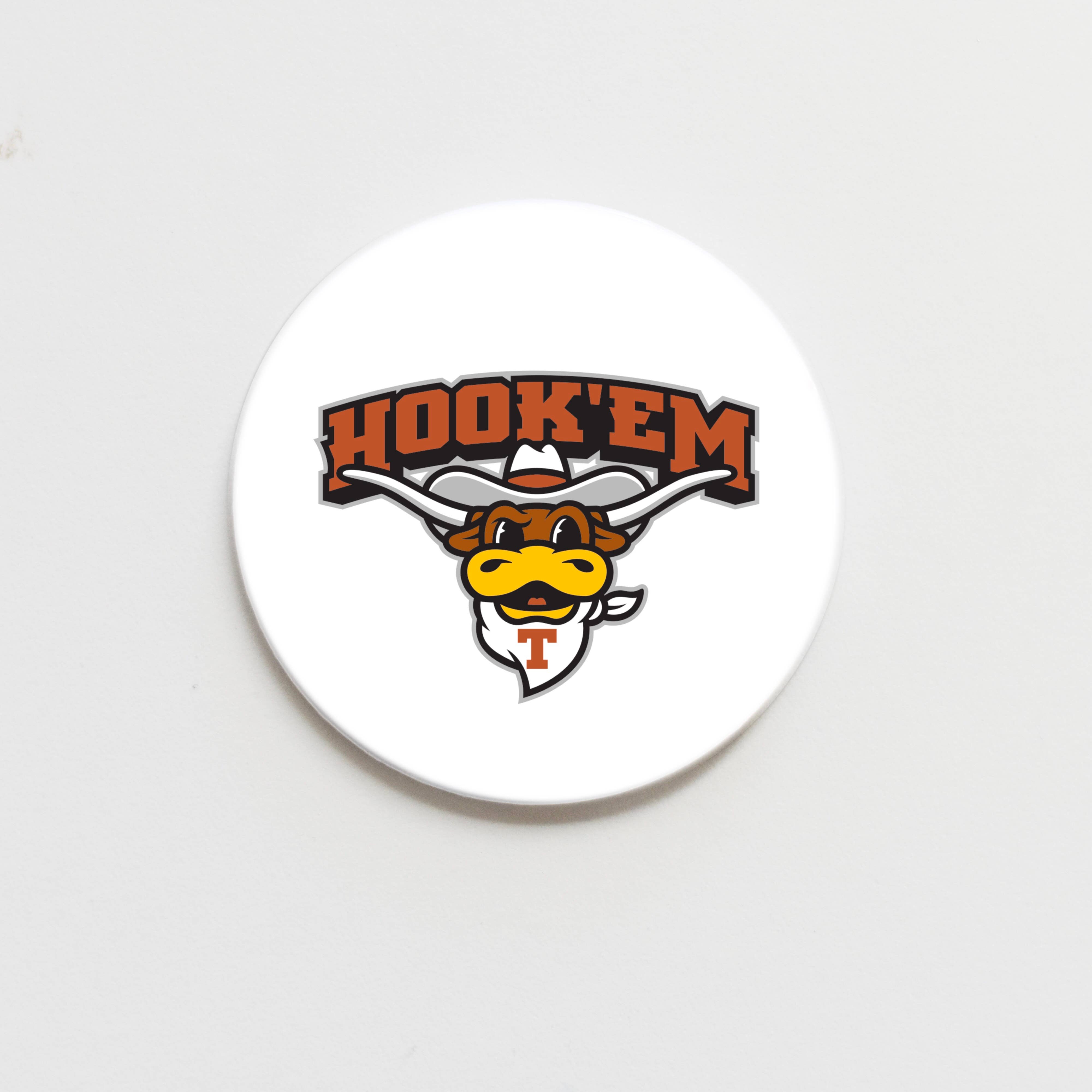 Good Vibez Collegiate - Wholesale Lapel Pin/Button - University of Texas Hook'em Mascot Button