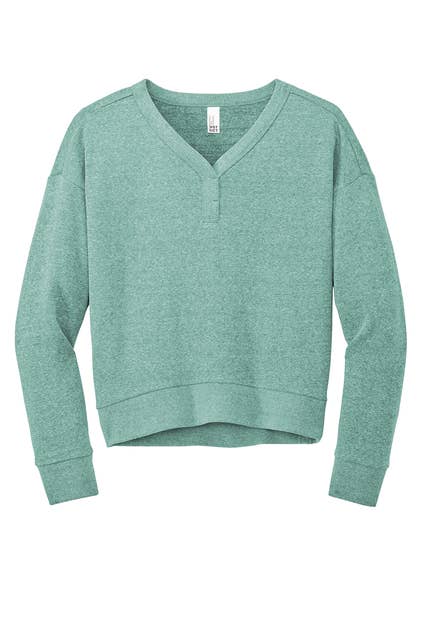 Print The Dream – Engroshandel Sweatshirt - Dame – District® Dame Perfect Tri® Fleece V-hals Sweatshirt2