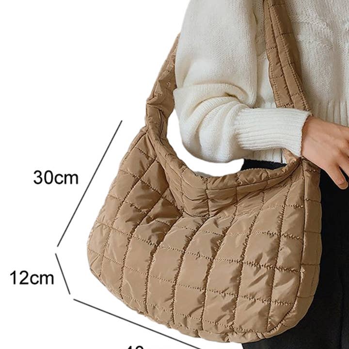 Lovesoft - Wholesale Shoulder Bag - Women's - Quilted Zipper Large Shoulder Bag