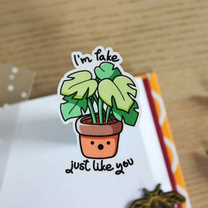 Ik ben nep, net als jij plant - Waterdichte uitgesneden sticker for wholesale by x The Fancy Firefly