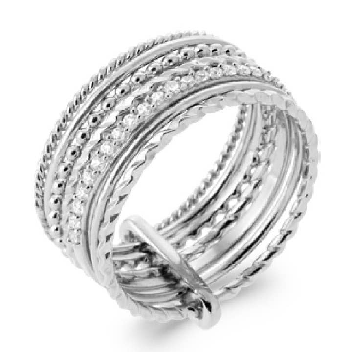 Margaret Ring mit 925er-Sterlingsilber vergoldet Rhodiumring für den Großhandel von Jewelry Private Label