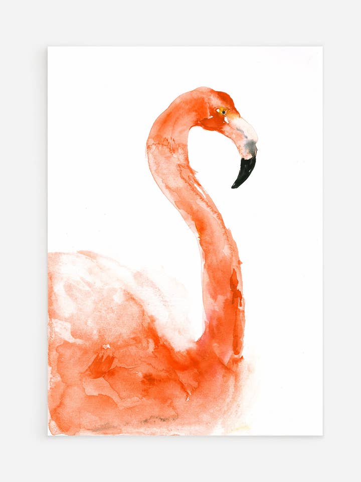 Carte postale Flamingo Beauty pour la vente par Ping He Art