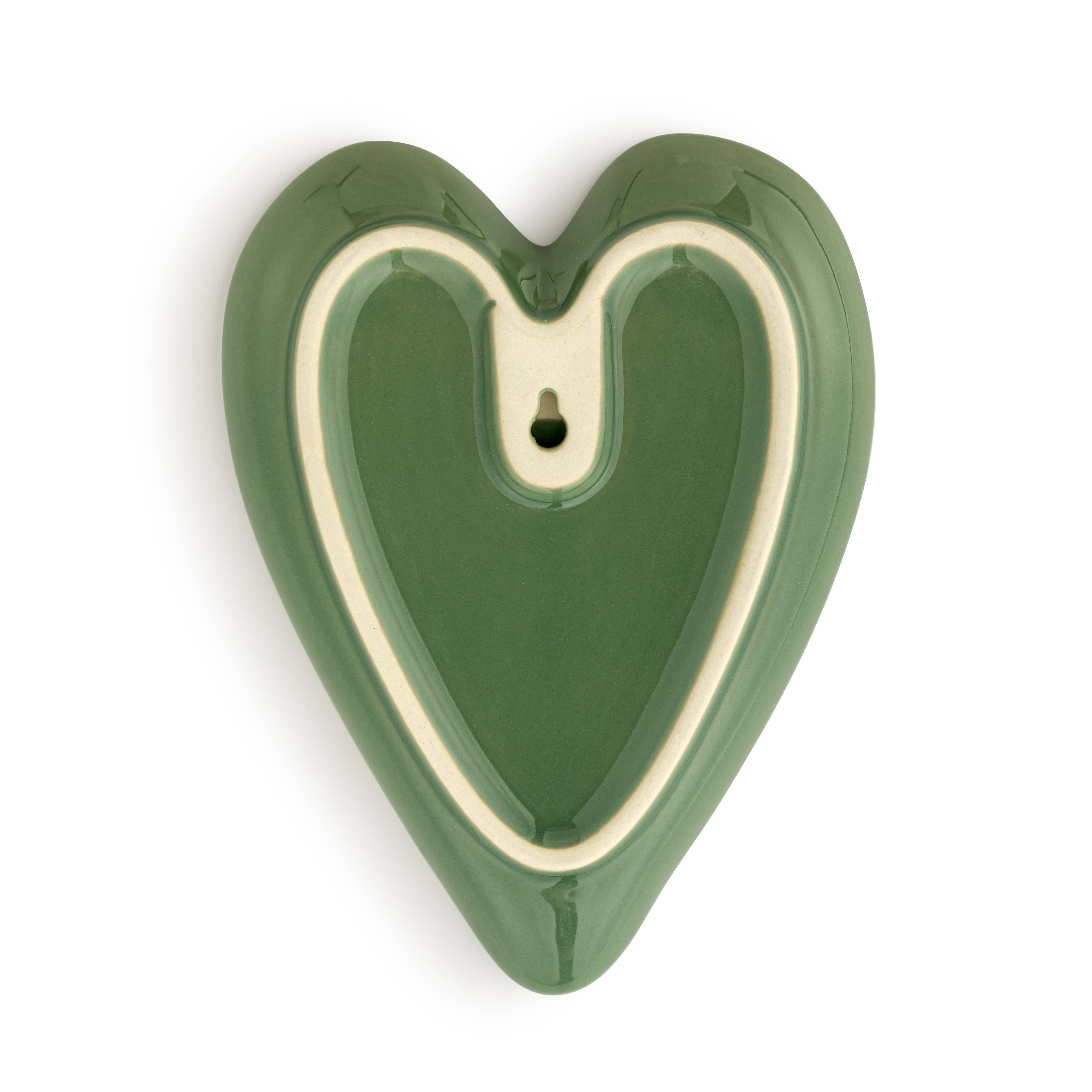 DEMDACO - Wholesale Spoon Rest - Green Pressed Floral Heart Spoon Rest - 4.5x6.5i3