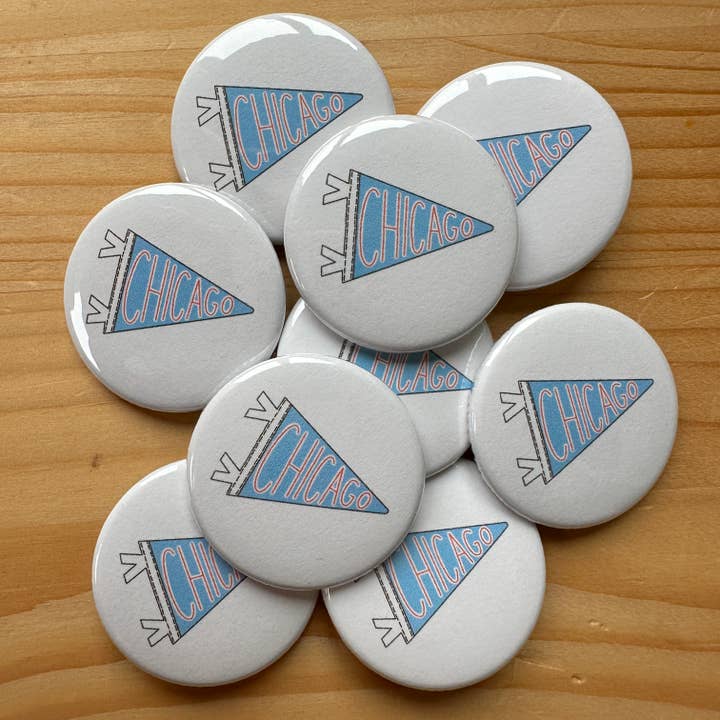 Botón de bandera de Chicago para venta al por mayor de Craftinista Girl