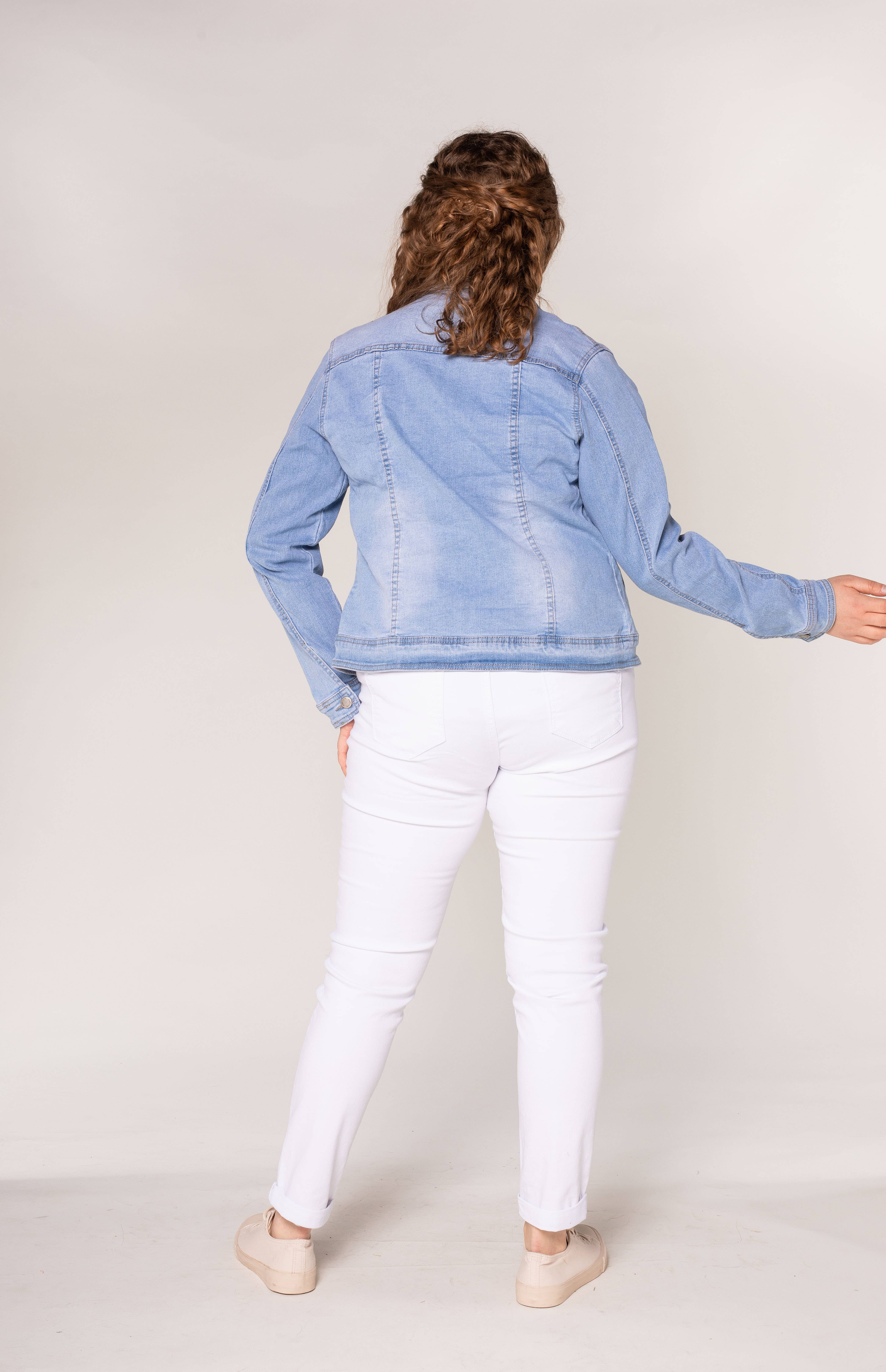 Nina Carter - Vendita all'ingrosso Giacca di jeans - Donna - Giacca in denim elasticizzato plus size H189-1/H204-1/203-13