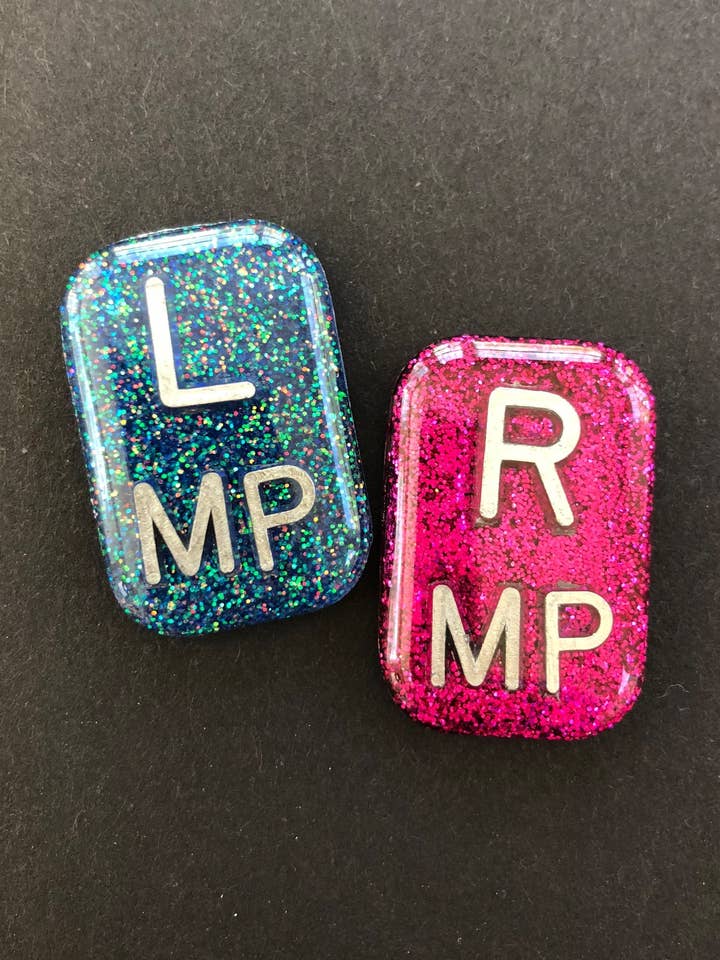 Liten rektangel xray-markörer, med 2 eller 3 initialer, glitter för wholesale av Alisha Goes Crafty