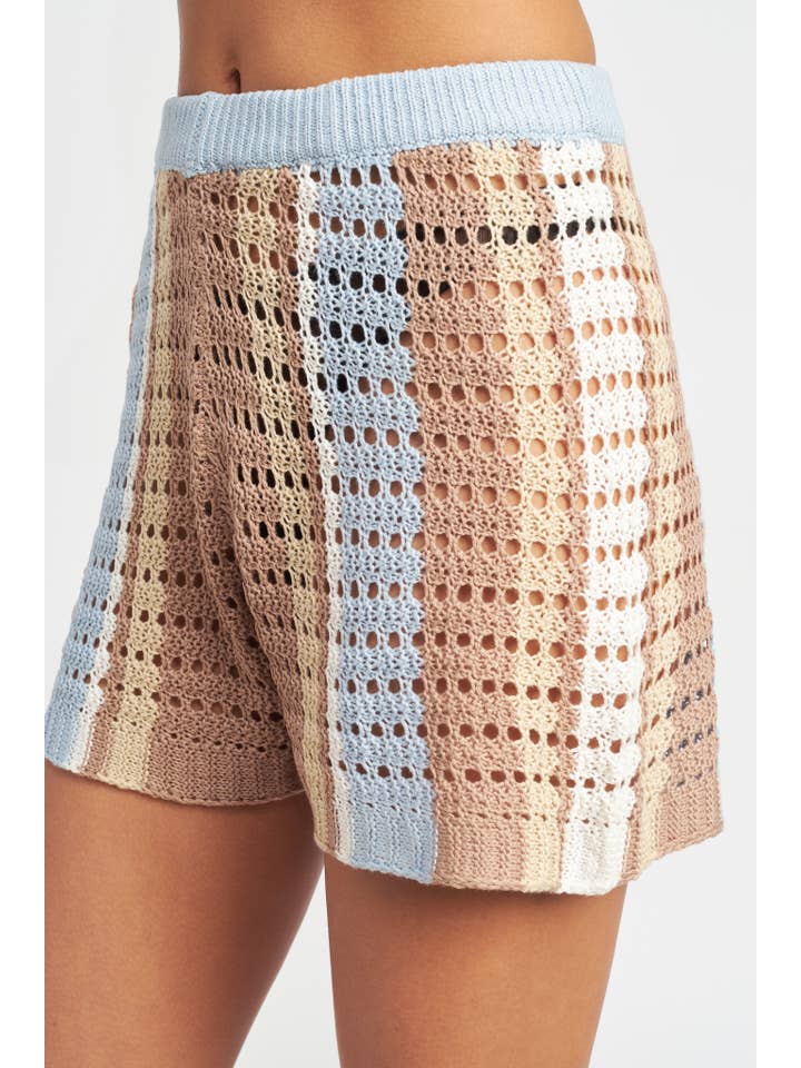 Emory Park – Engroshandel Shorts – Kvinder – STRIBEDE HÆKLEDE SHORTS
