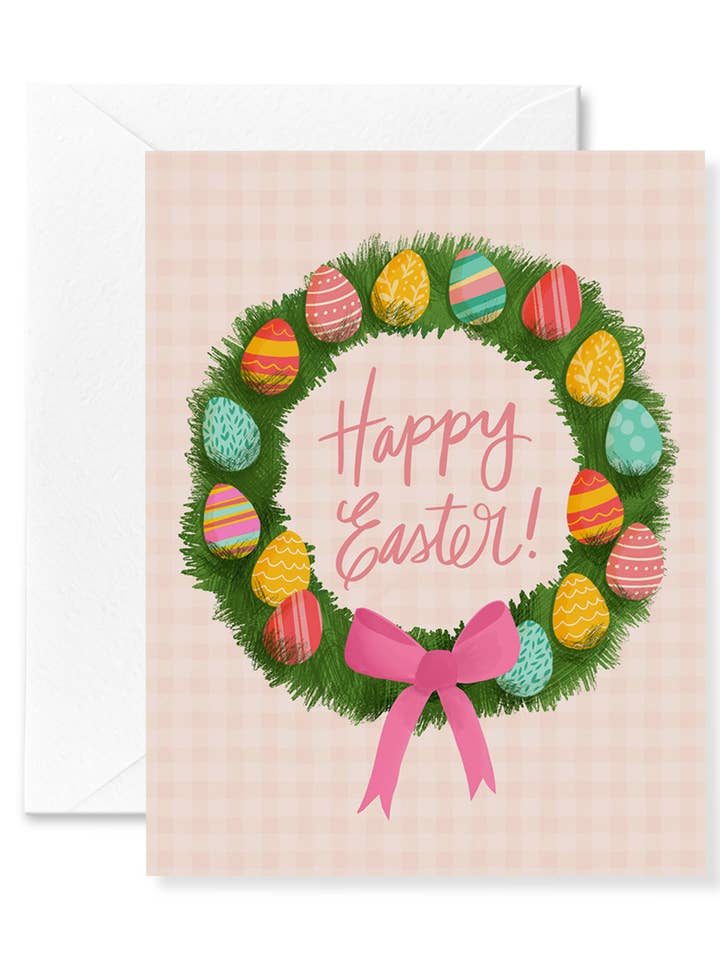 Easter Wreath Card for wholesale by Announce Divinely