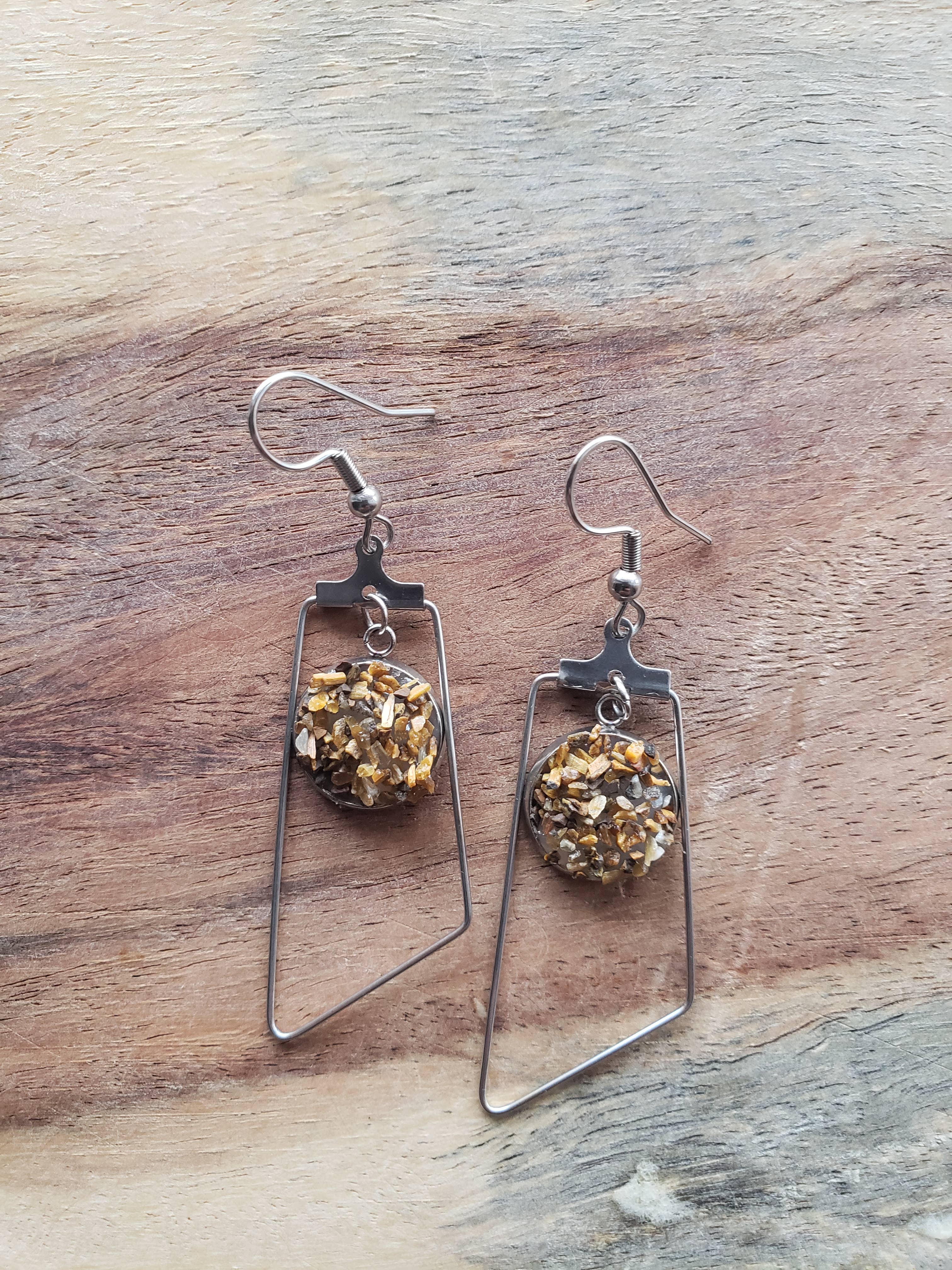 Moon studio jewelry - Wholesale Dangle Earrings - Dangle raw stone earrings22