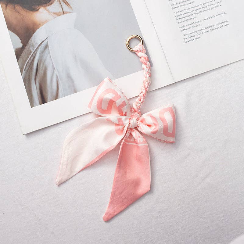 Dipped Shop - Wholesale Purse/Bag Accessory - Women's - Elegant Satin Scarf Bow Bag Charms DP25D6785