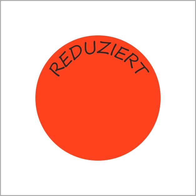 Reduziert - étiquette de signalisation - rouleau de 500 pièces pour la vente par Mini Art Products