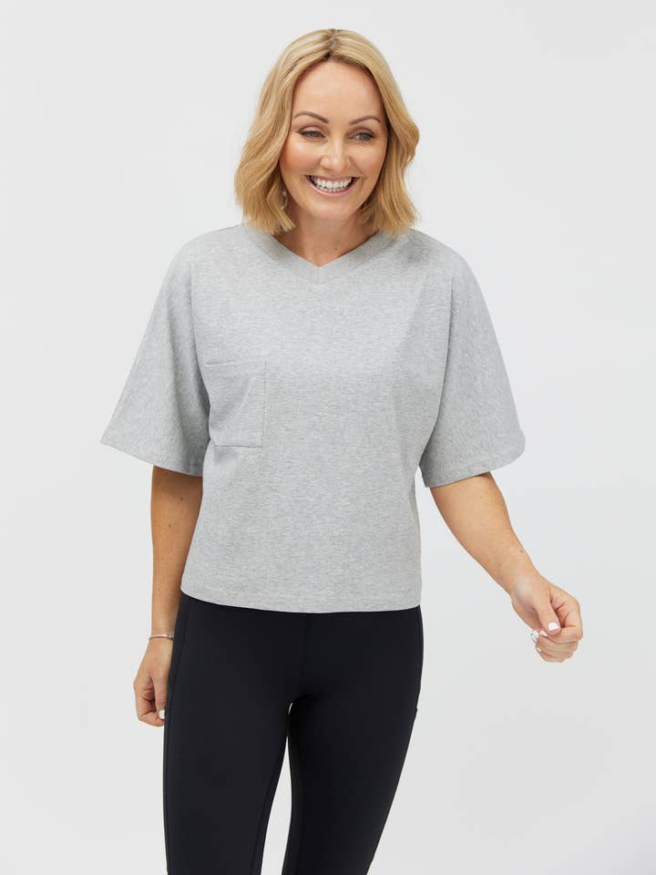 Ava V-neck Crop Tee for wholesale by Avila the label