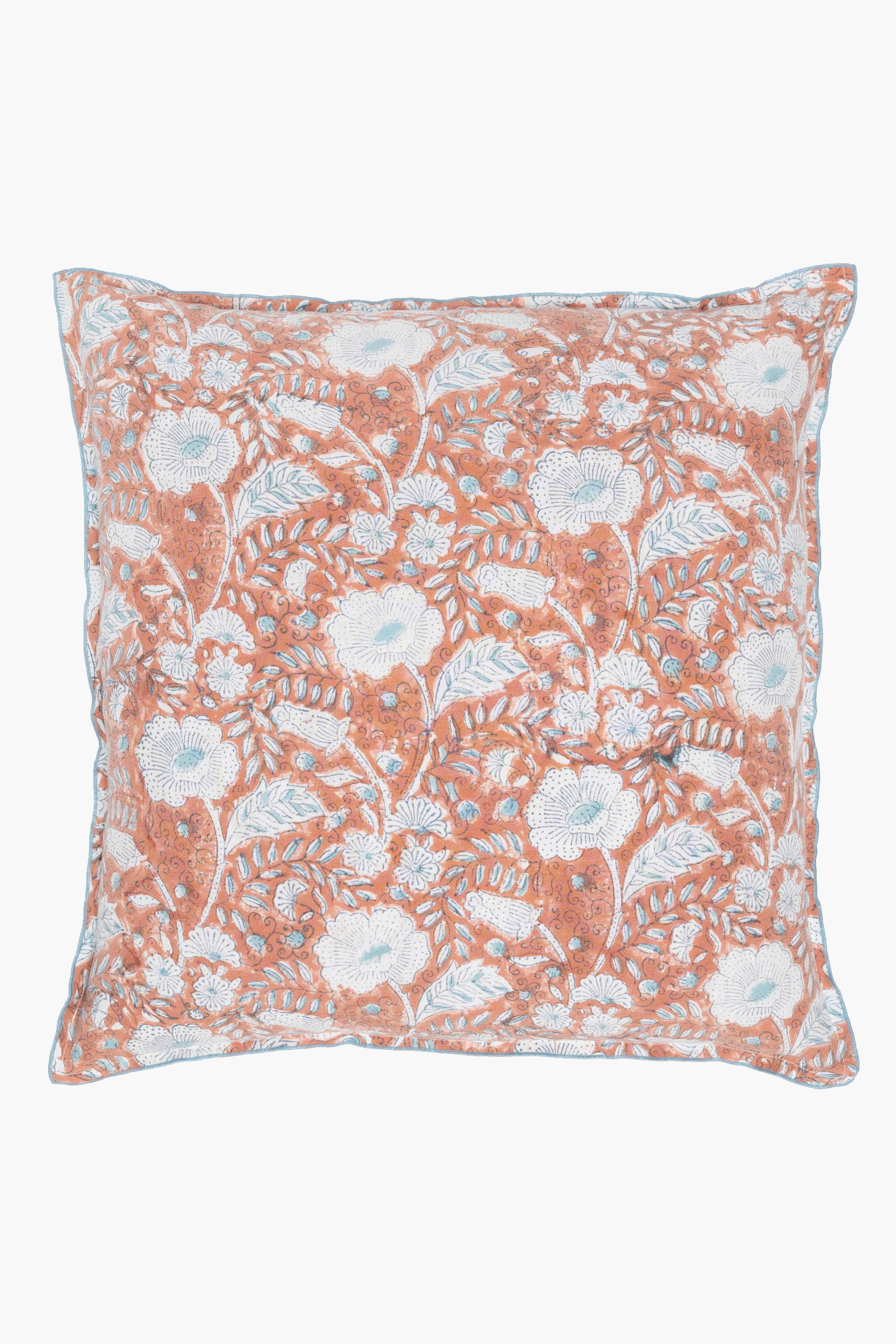 Live Linen - Wholesale Chair Cushion - Block Printed Mabel Linen Cushion Cover– Handcrafted4